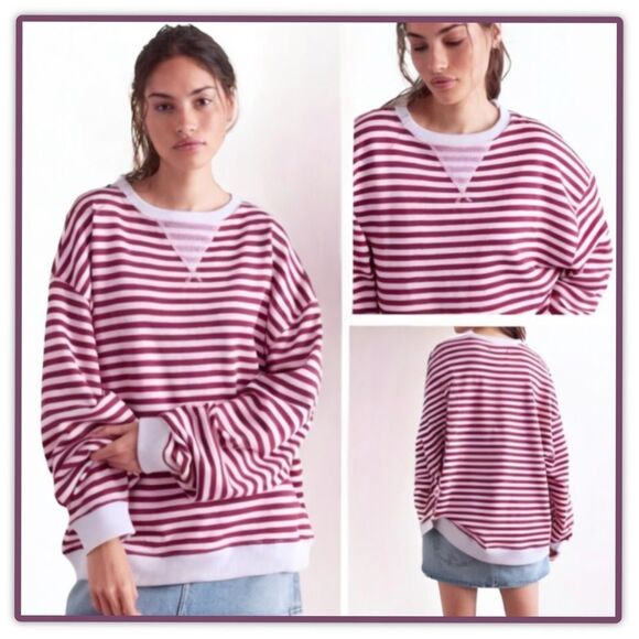 Free People We The Free Classic Striped Crewneck Sweatshirt - Picture 6 of 12